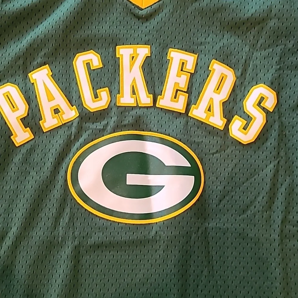 NFL Green & Yellow Green Bay Packers Mesh Jersey Size Large 14/16